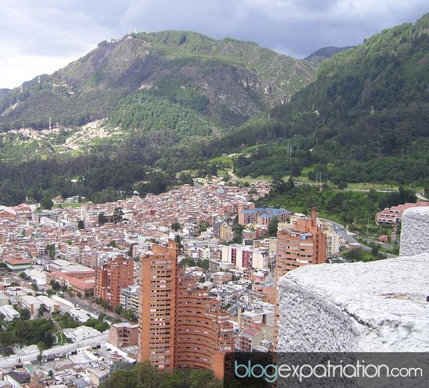 Bogota vue d'en haut